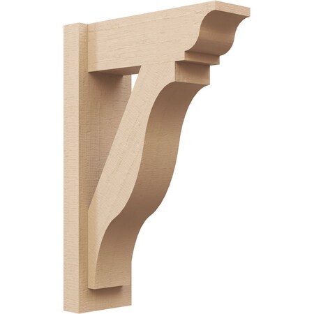 Ekena Millwork 6-in W x 16-in D x 24-in H Funston Trad Rough Cedar Woodgrain TimberThane Outlooker, Primed Tan OUTUR060X16X24FST04RCPR